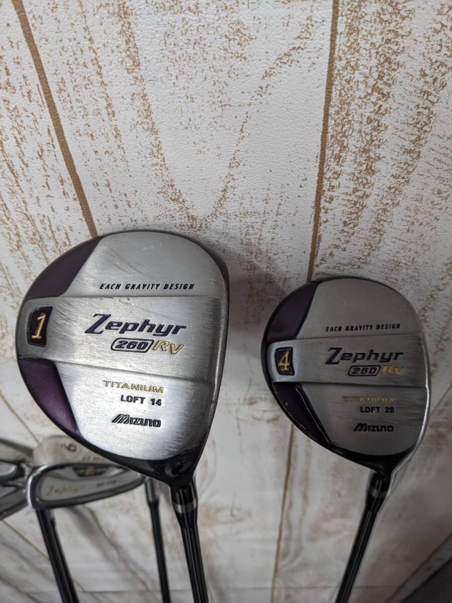 送料無料S79708 ゴルフクラブ/レディース MIZUNO ZEPHYR EG-175RV 260RV 1 4 5 6 7 9 S 7本セット　フェアウェイウッド_画像5