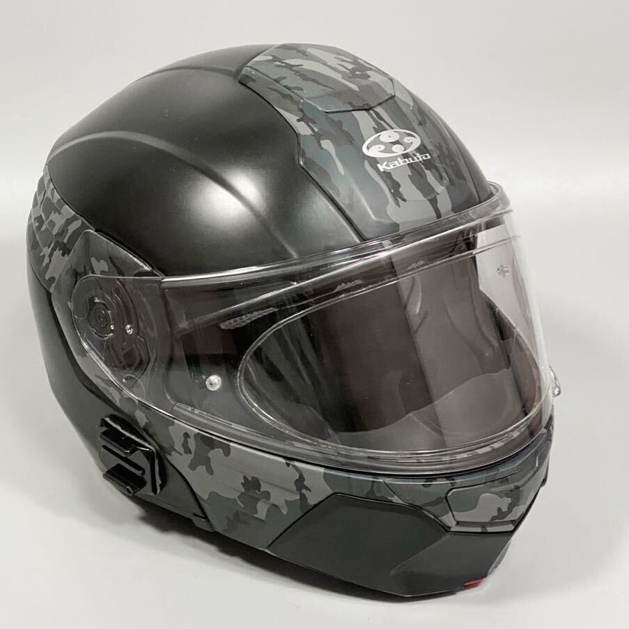 OGK オージーケー カブト Kabuto KAZAMI CAMO 迷彩 ブラックL 59-60 カザミ・カモ ミリタリーテイストシステムヘルメット フルフェイスの画像2