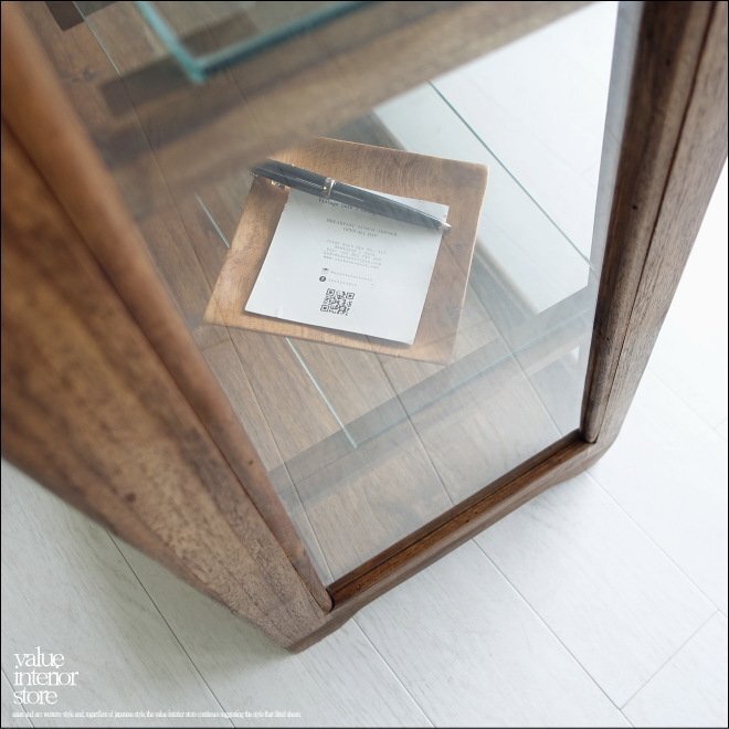 1 jpy ~ goods with special circumstances pcs shape showcase Med glass case display shelf store furniture exhibition case collection case display case new goods cheeks natural wood 