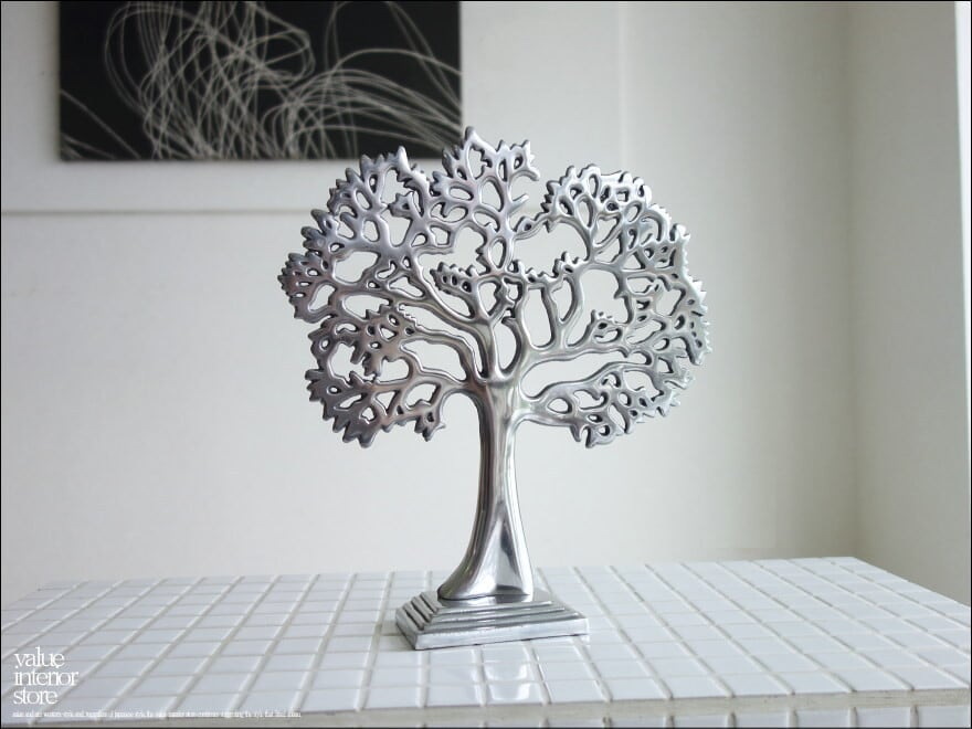 ステンレスTREE 置物 装飾 木の形のオブジェ カフェ装飾 飾り デコレーション ステンレス製 置き物 W26ｘH28.5cm_画像8