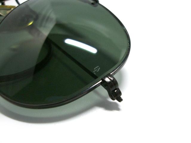 希少Vintage B&L RayBan OUTDOORSMANボシュロムBLアメリカUSAアウトドアーズマンG15 ブラックmetalメタル ティアドロップBlackサングラス黒_画像3