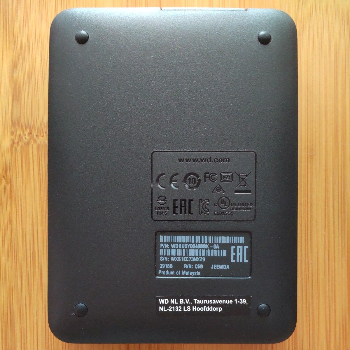 WD ポータブルHDD 4TB (WDBU6Y0040BBK)