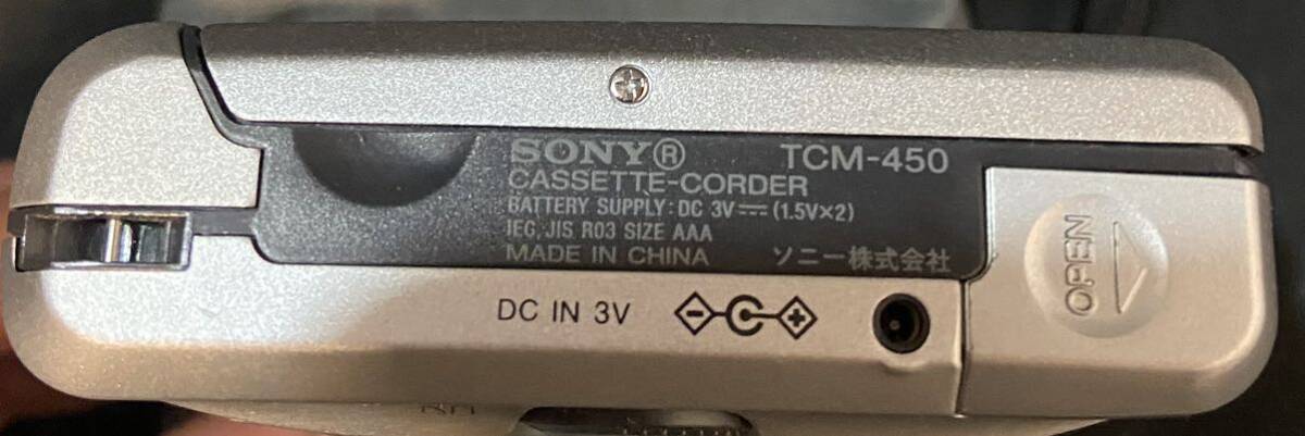 SONY TCM-450 CASSETTE-CORDER 当時物 ソニー カセットレコーダー カセットテープレコーダー_画像3