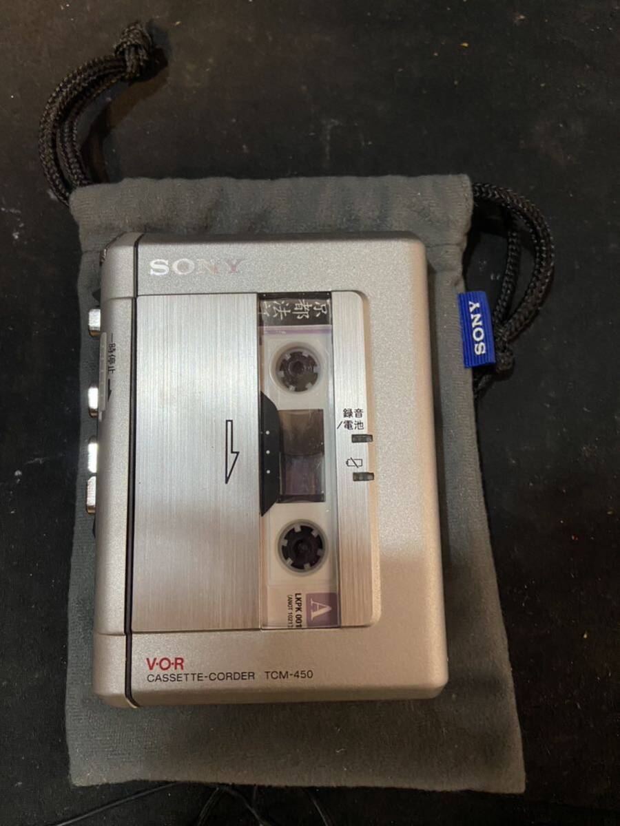 SONY TCM-450 CASSETTE-CORDER 当時物 ソニー カセットレコーダー カセットテープレコーダー_画像2
