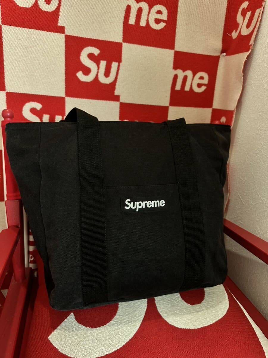 ☆激レア☆Supreme Canvas Tote 黒 シュプリーム キャンバス トートバッグ