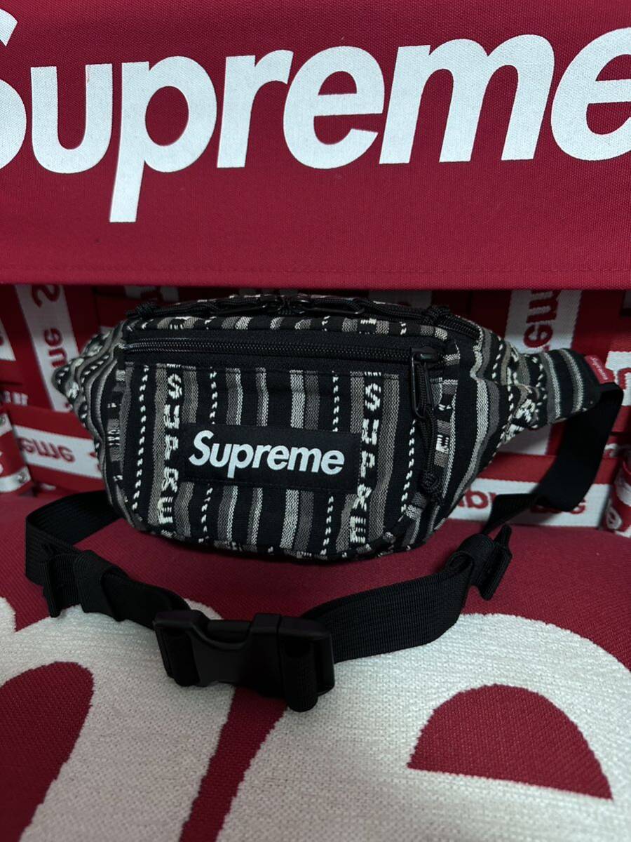 ☆希少☆超激レア☆Supreme Woven Stripe Waist Bag ウエストバッグ