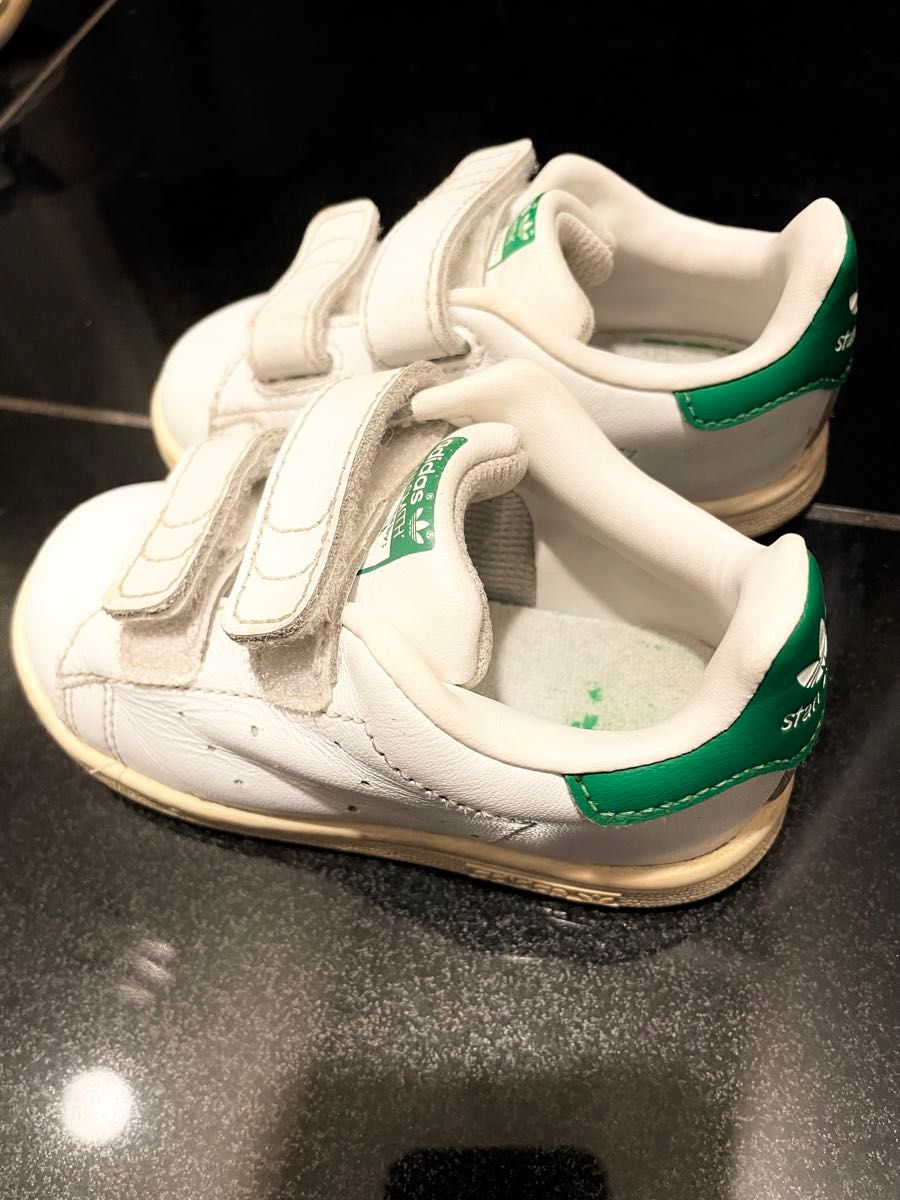 【adidas】STAN SMITH スニーカー(13cm) ホワイト×グリーン アディダス スタンスミス