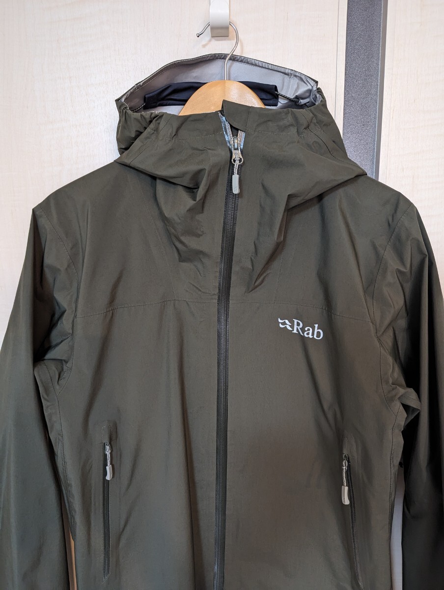 美品 Rab（ラブ） Meridian Jacket JPNM ARMY Gore-Tex Paclite Plus GORE-TEX マウンテンパーカーの画像2