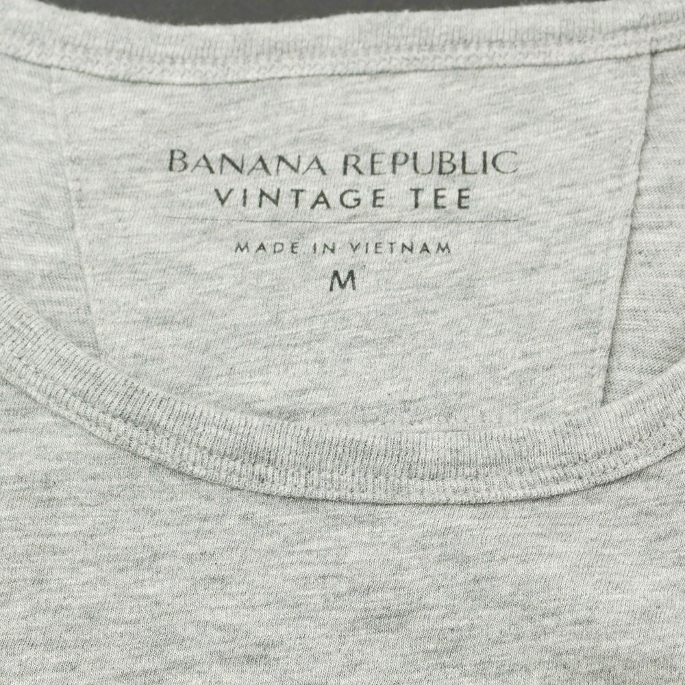 【中古】バナナリパブリック Banana Republic コットン クルーネック 半袖Ｔシャツ グレー【サイズM】_画像3