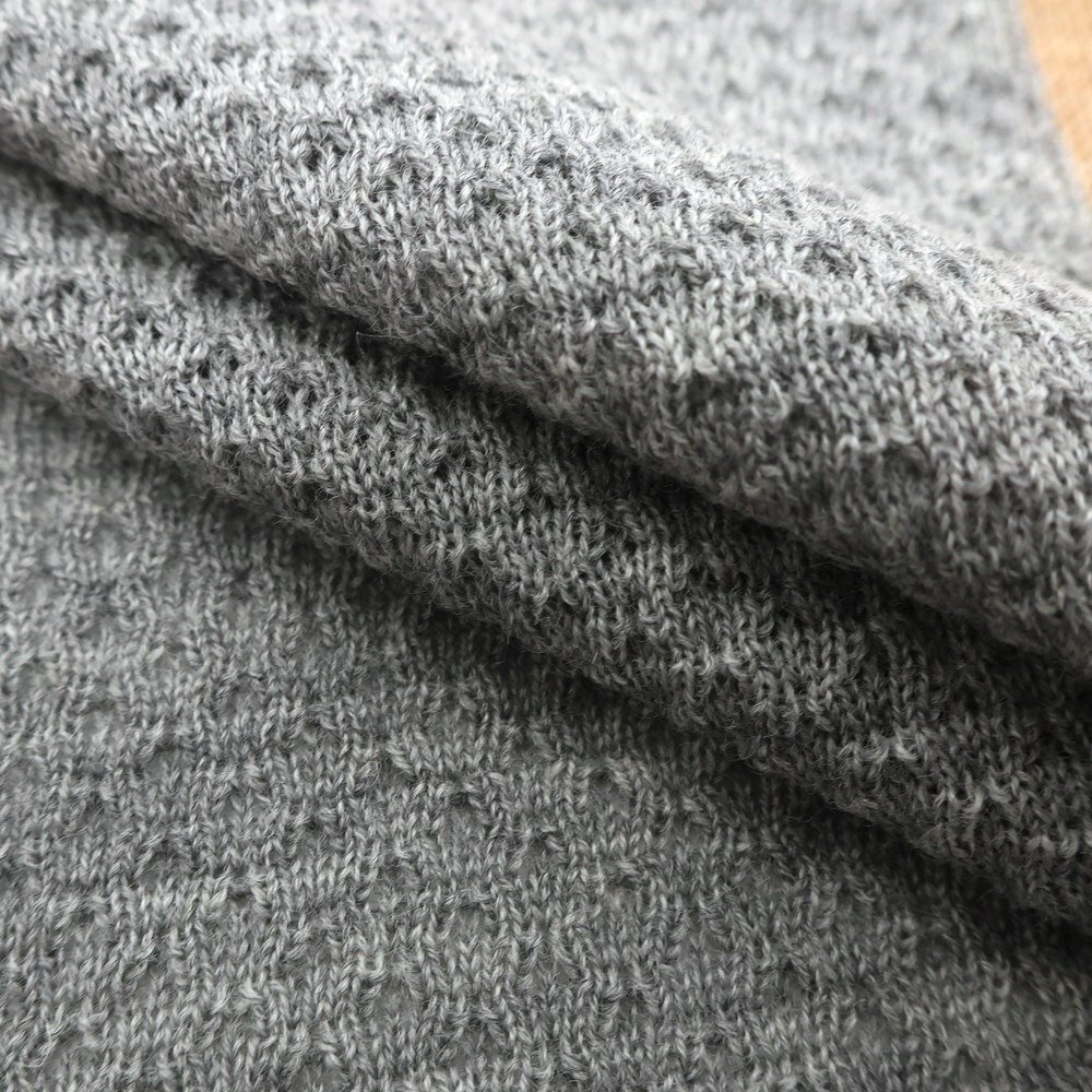 [ used ] arte .jana-reArtigianale wool knitted pocket square Brown 