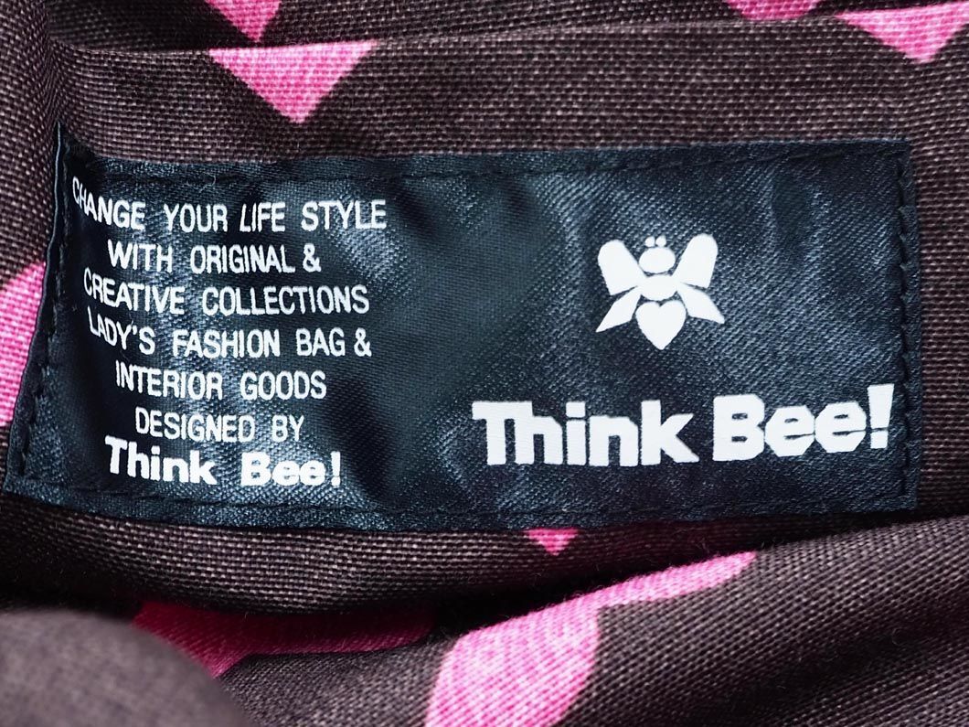 Think Bee! シンク ビー Just Heart パッチワーク セミショルダー ハンド バッグ ピンク ■■ ☆ eda1 レディース_画像8