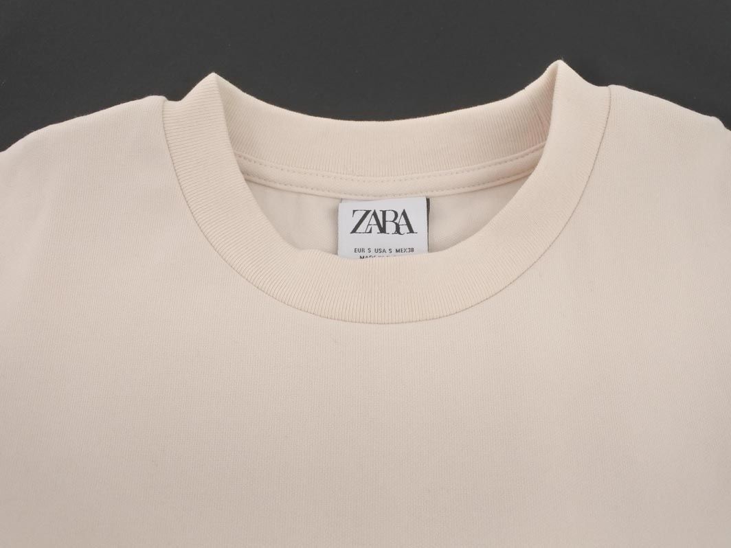 ZARA ザラ 刺繍 オーバーサイズ スウェット sizeS/アイボリー ■◇ ☆ eda1 レディースの画像3