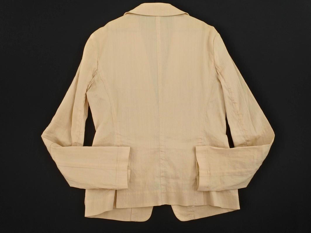 COMME CA DU MODE Comme Ca Du Mode linen. ribbon tailored jacket size9/ beige #* * eda2 lady's 