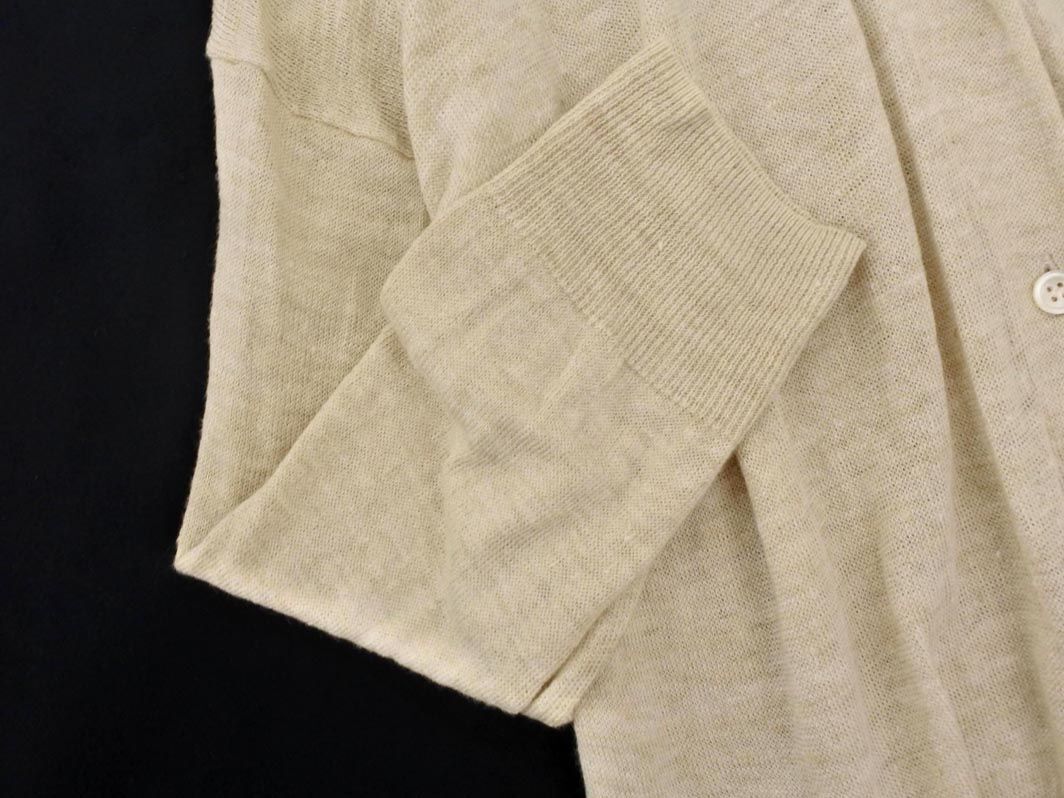 URBAN RESEARCH Urban Research linen100% long cardigan sizeONE/ ivory #* * eda2 lady's 