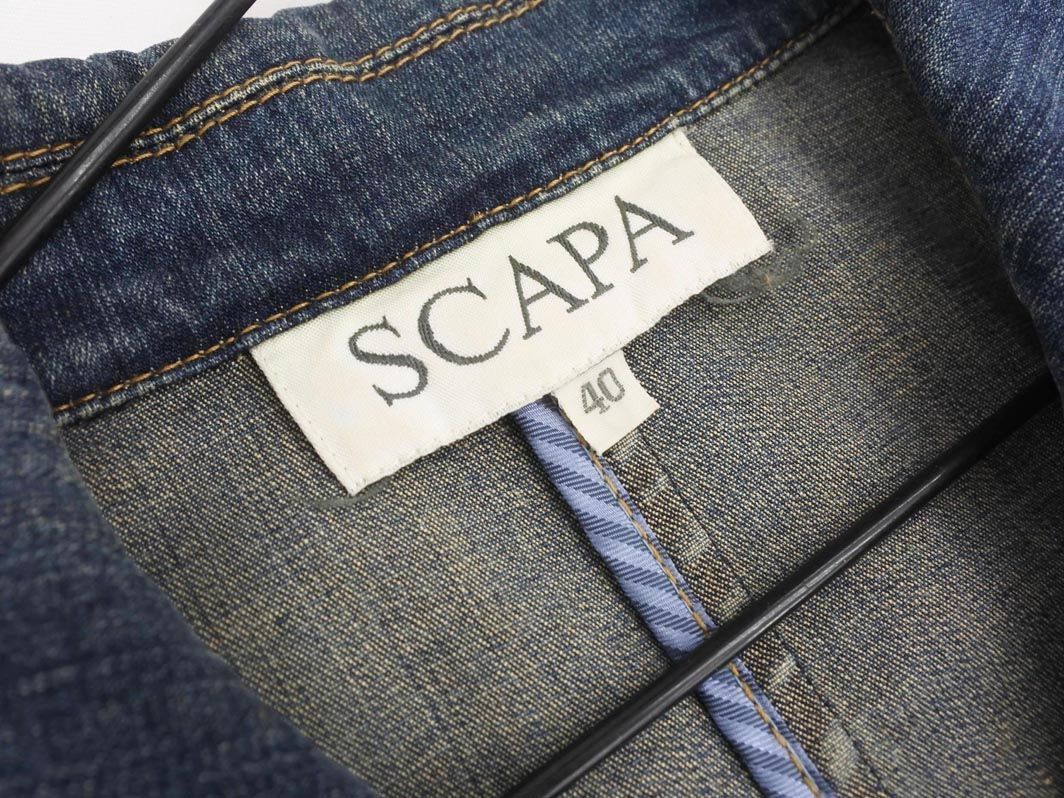 SCAPA Scapa full Zip G Jean Denim jacket size40/ blue #* * eda3 lady's 