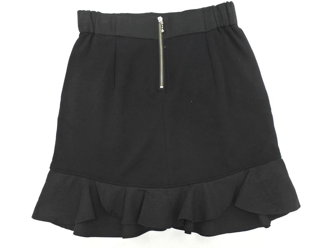  new goods RNAa-ruene- frill skirt sizeM/ black #* * eda9 lady's 