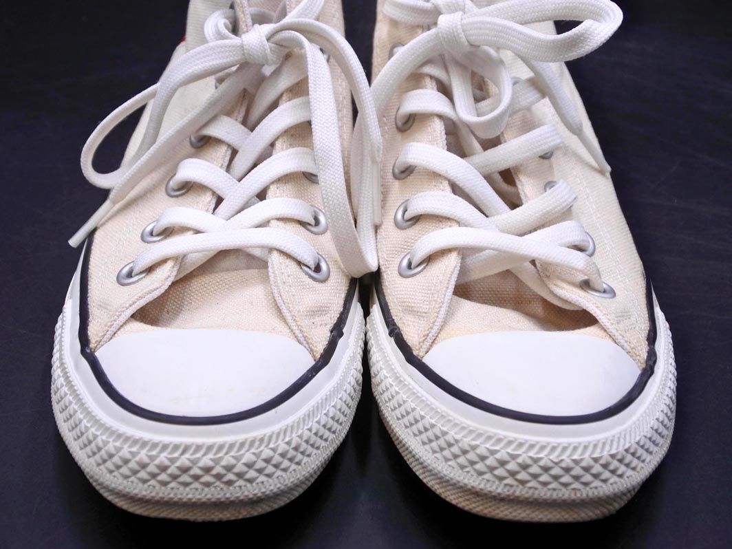 CONVERSE コンバース オールスター 100 倉敷帆布 ハイカット スニーカー size24ｃｍ/アイボリー ■■ ☆ edb0 レディース_画像4