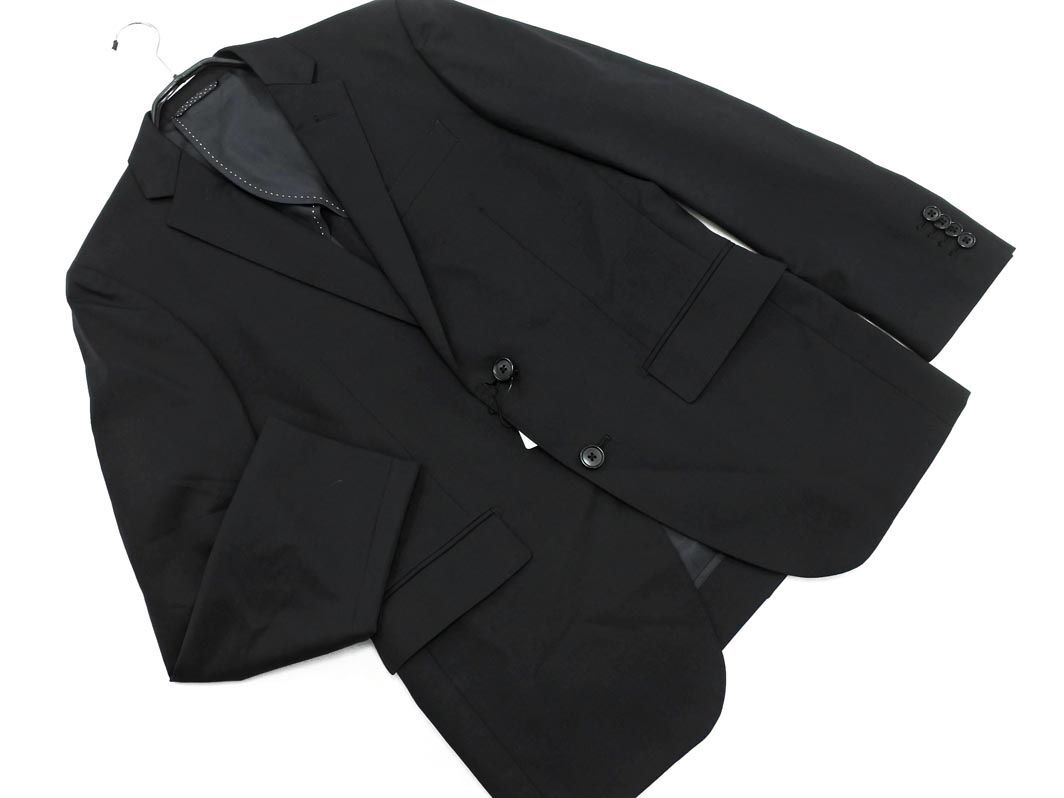 新品 THE SUIT COMPANY スーツカンパニー セットアップ ジャケット パンツ スーツ 3点セット size170/黒 ■◇ ☆ eda9 メンズ_画像2