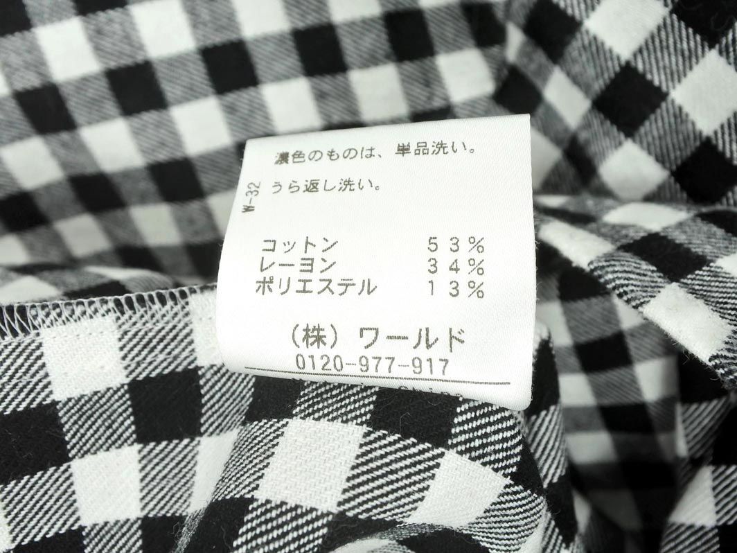 aquagirl アクアガール ギンガムチェック シャツ size40/白ｘ黒 ■◇ ☆ edb5 レディースの画像6