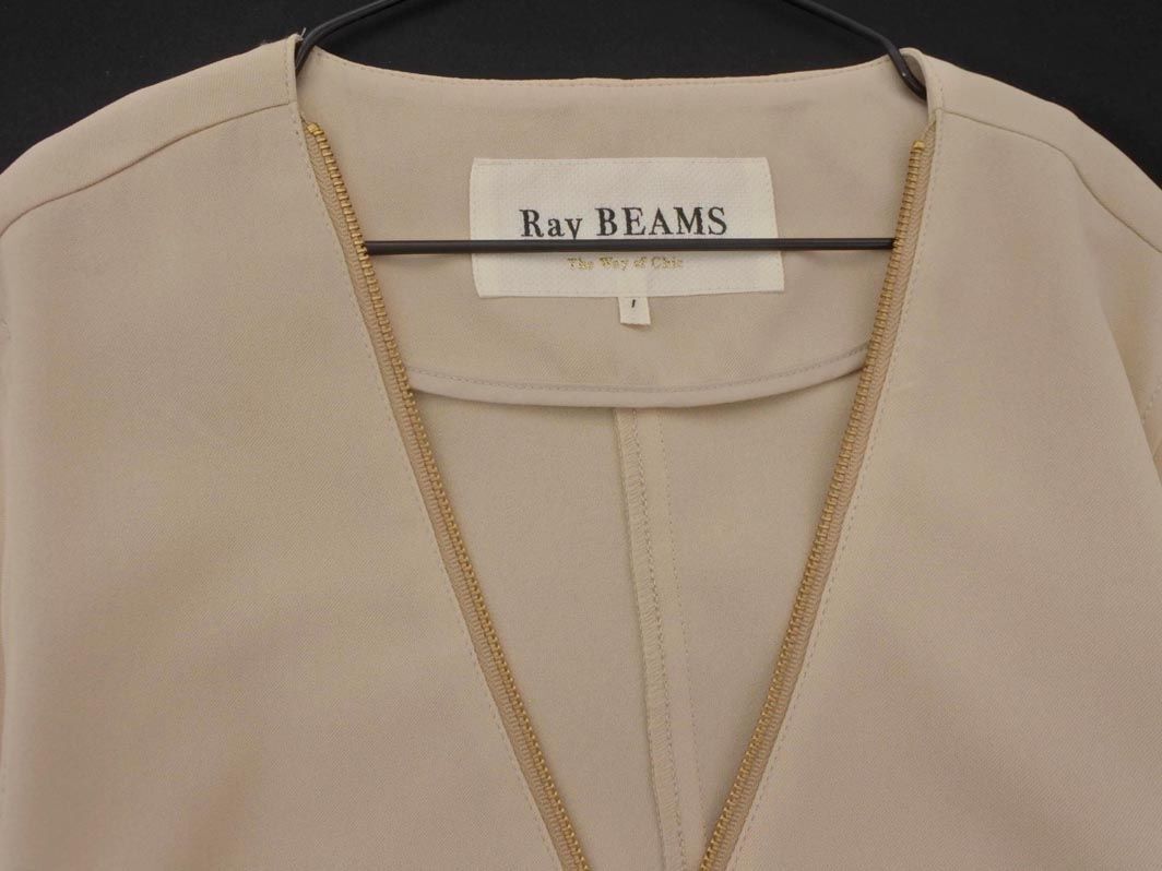 Ray BEAMS Ray Beams no color jacket size1/ beige #* * edb5 lady's 