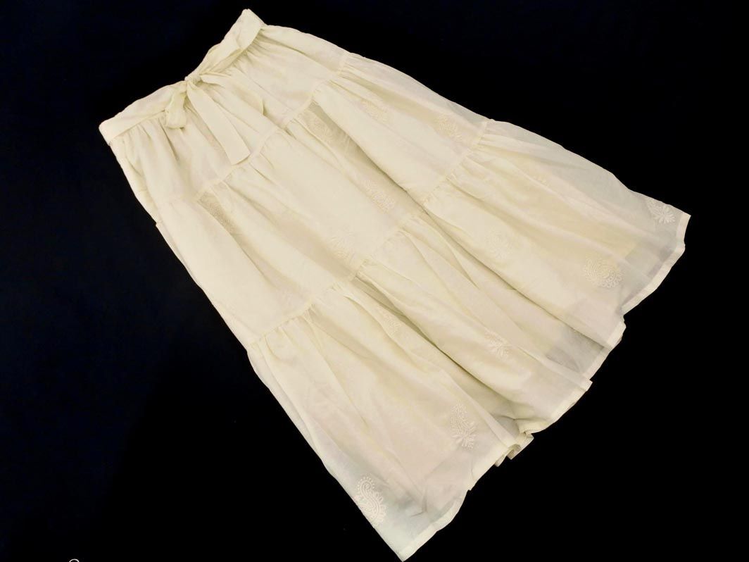  новый товар Ungrid Ungrid вышивка tia-do длинная юбка sizeF/ "теплый" белый #* * edb5 женский 