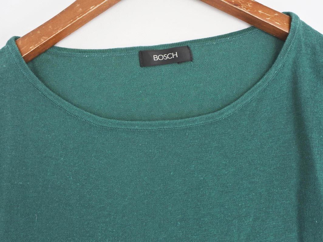  кошка pohs OK BOSCH Bosch linen. 7 минут рукав вязаный свитер size38/ зеленый #* * edb5 женский 