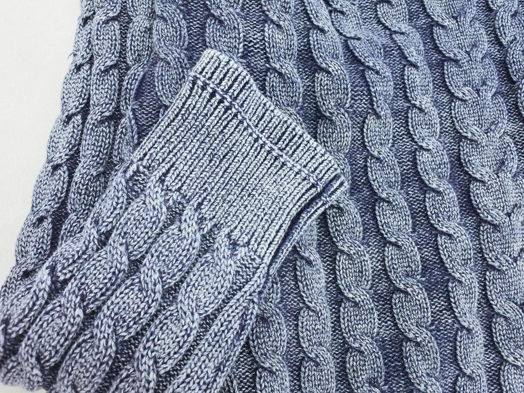 MAYSON GREY Mayson Grey cable braided knitted sweater size2/ navy blue #* * edb5 lady's 