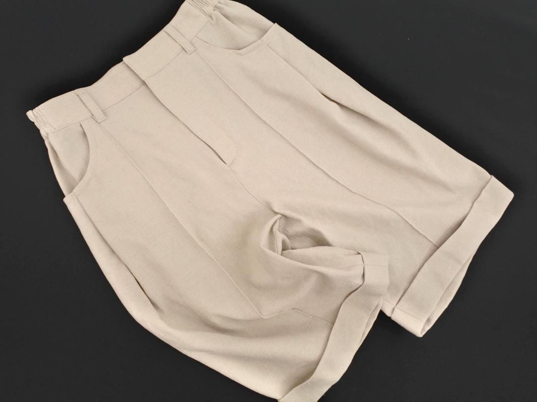 UN3D. Anne s Lead linen. булавка tuck шорты юбка-брюки брюки size36/ бежевый #* * edc2 женский 