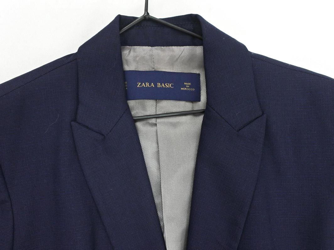 ZARA basic ザラ ベーシック セットアップ ジャケット パンツ スーツ sizeXS/紺 ◇■ ☆ edc2 レディースの画像3