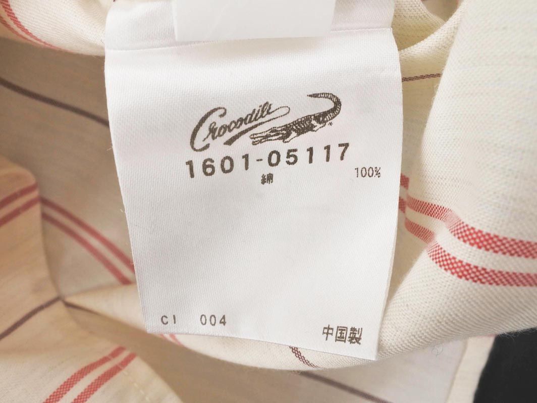新品 CROCODILE クロコダイル ストライプ シャツ sizeS/ライトベージュ ■◇ ☆ edc5 メンズ_画像5