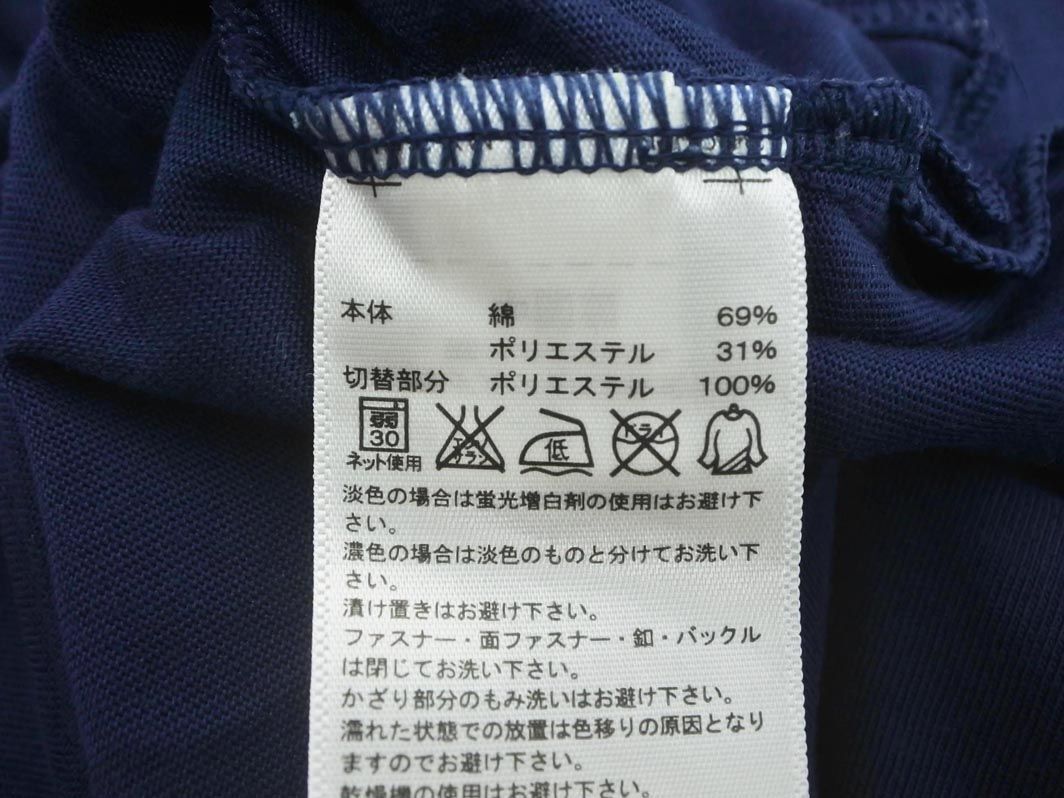 ネコポスOK Reebok リーボック ロゴ Tシャツ sizeS/紺 ■◆ ☆ edc6 メンズ_画像7