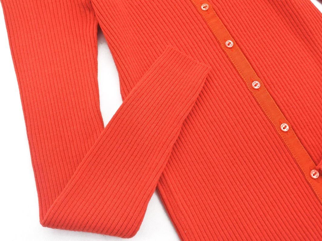 PAULE KA paul (pole) ka front button rib knitted sizeM/ orange #* * edd0 lady's 