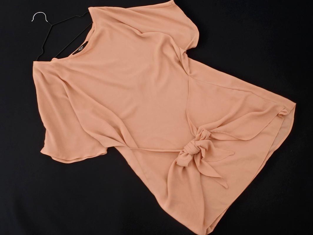 VICKY Vicky передний .. блуза рубашка size2/ розовый бежевый #* * edc9 женский 