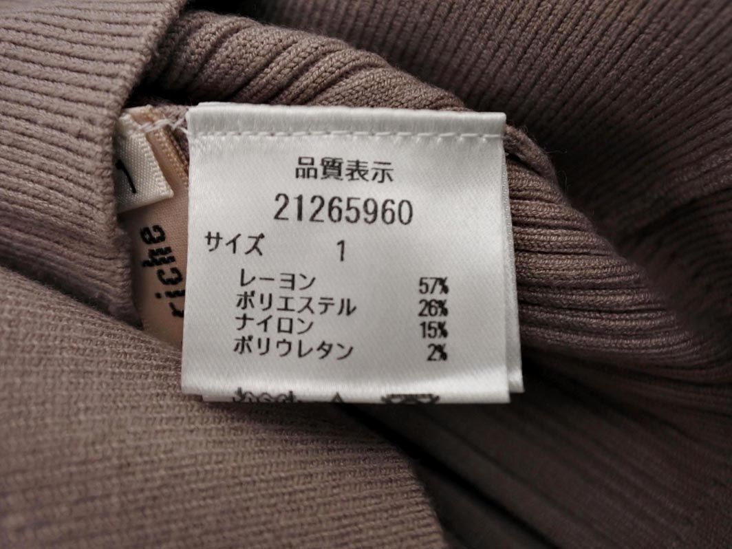 Apuweiser-riche アプワイザーリッシェ リブ ノースリーブ カットソー size1/モカ ■◆ ☆ edd0 レディース_画像5