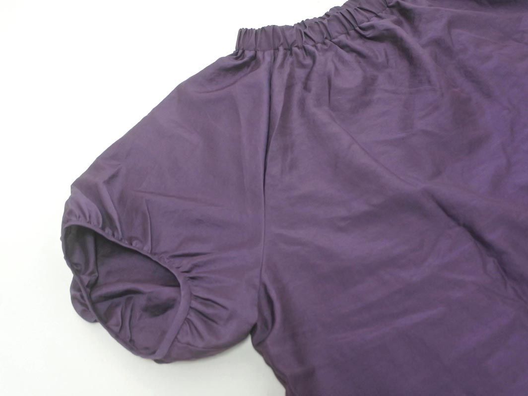  cat pohs OK Untitled large size satin off shoulder blouse shirt size44/ purple #* * edc9 lady's 