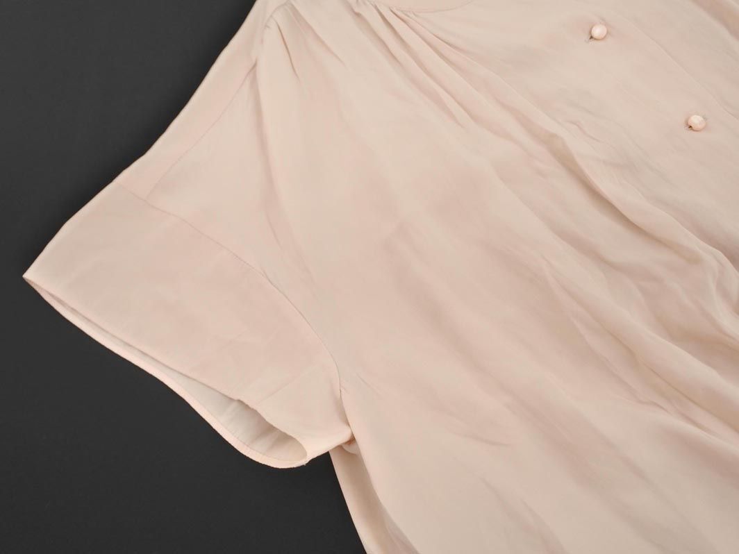  cat pohs OK Untitled large size blouse shirt size44/ beige #* * edc9 lady's 