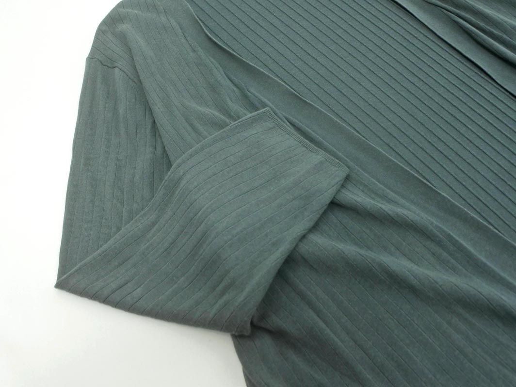 UNTITLED Untitled large size rib knitted long cardigan size44/ gray #* * edc9 lady's 