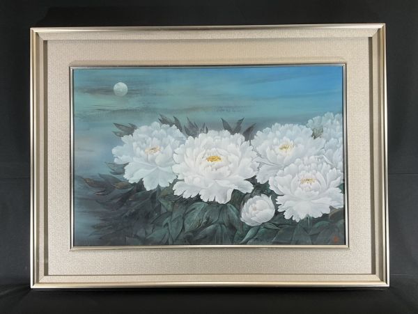  genuine work # Japanese picture # Kubota Akira .#[. night spring .]#M25* large highest . work # small ...... excellent article # amount attaching picture # also seal #2c