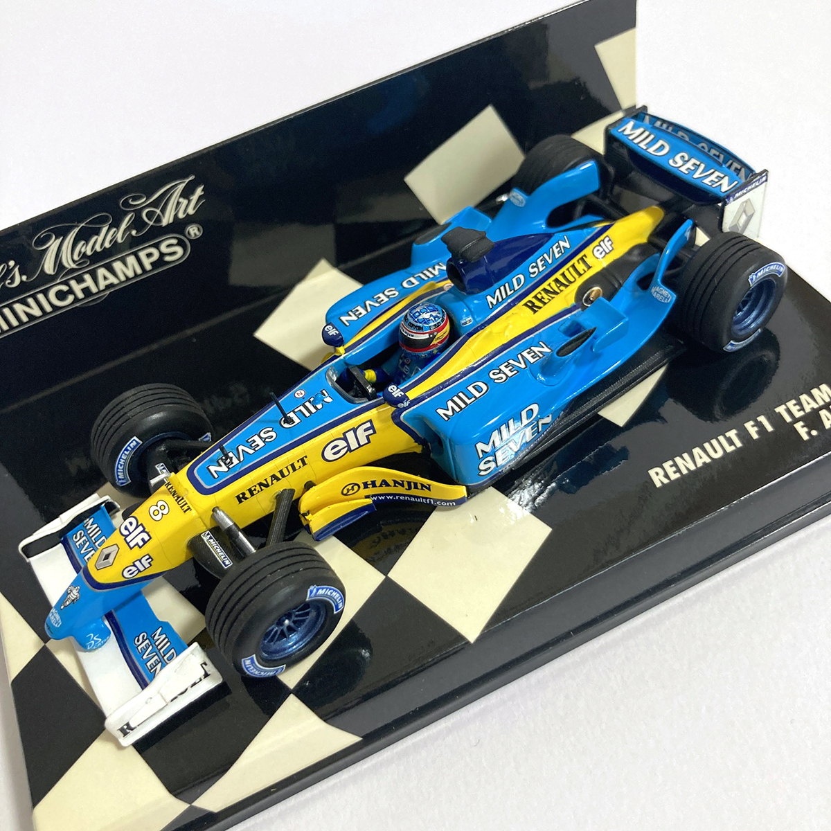 【カスタム品】【JK918】ミニチャンプス 1/43 ルノー F1 チーム R23 F.ALONSO F.アロンソ 2003 No.8 MILD SEVEN【ジャンク品】の画像3