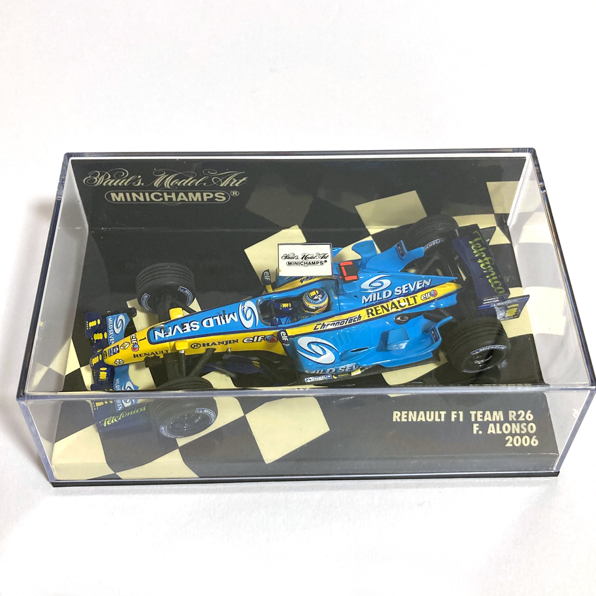 【カスタム品】【JK864】ミニチャンプス MINICHAMPS 1/43 ルノー F1 チーム R26 F.ALONSO F.アロンソ 2006 No.1 MILD SEVEN【ジャンク品】の画像1