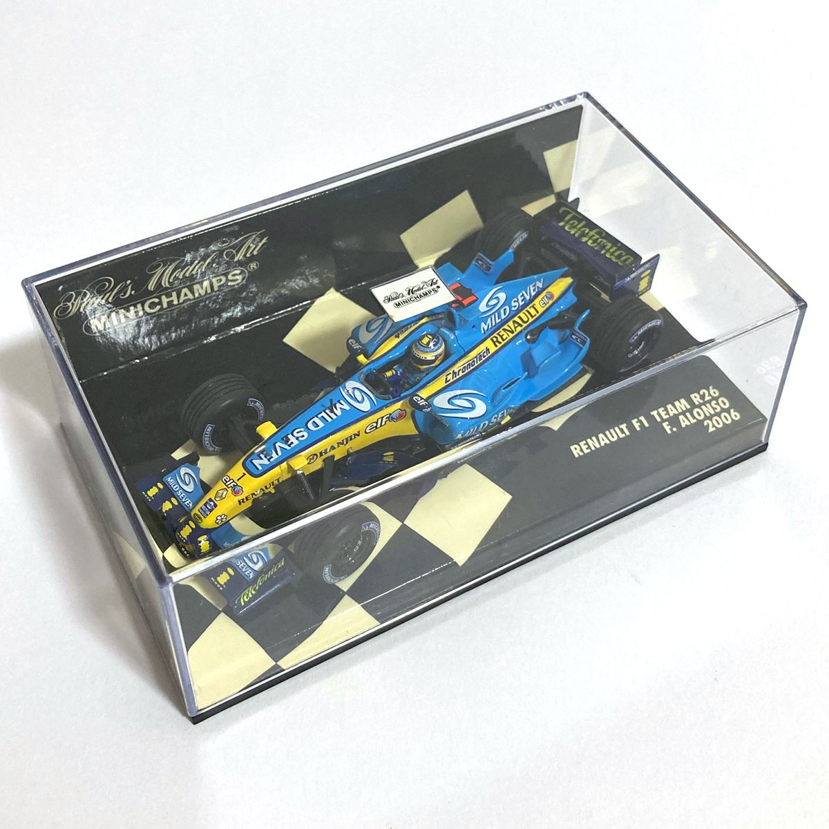 【カスタム品】【JK864】ミニチャンプス MINICHAMPS 1/43 ルノー F1 チーム R26 F.ALONSO F.アロンソ 2006 No.1 MILD SEVEN【ジャンク品】_画像3