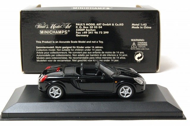 ☆MINICHAMPS（ミニチャンプス）1/43 TOYOTA トヨタ MR2 CABRIOLET 2000 ブラック_画像4