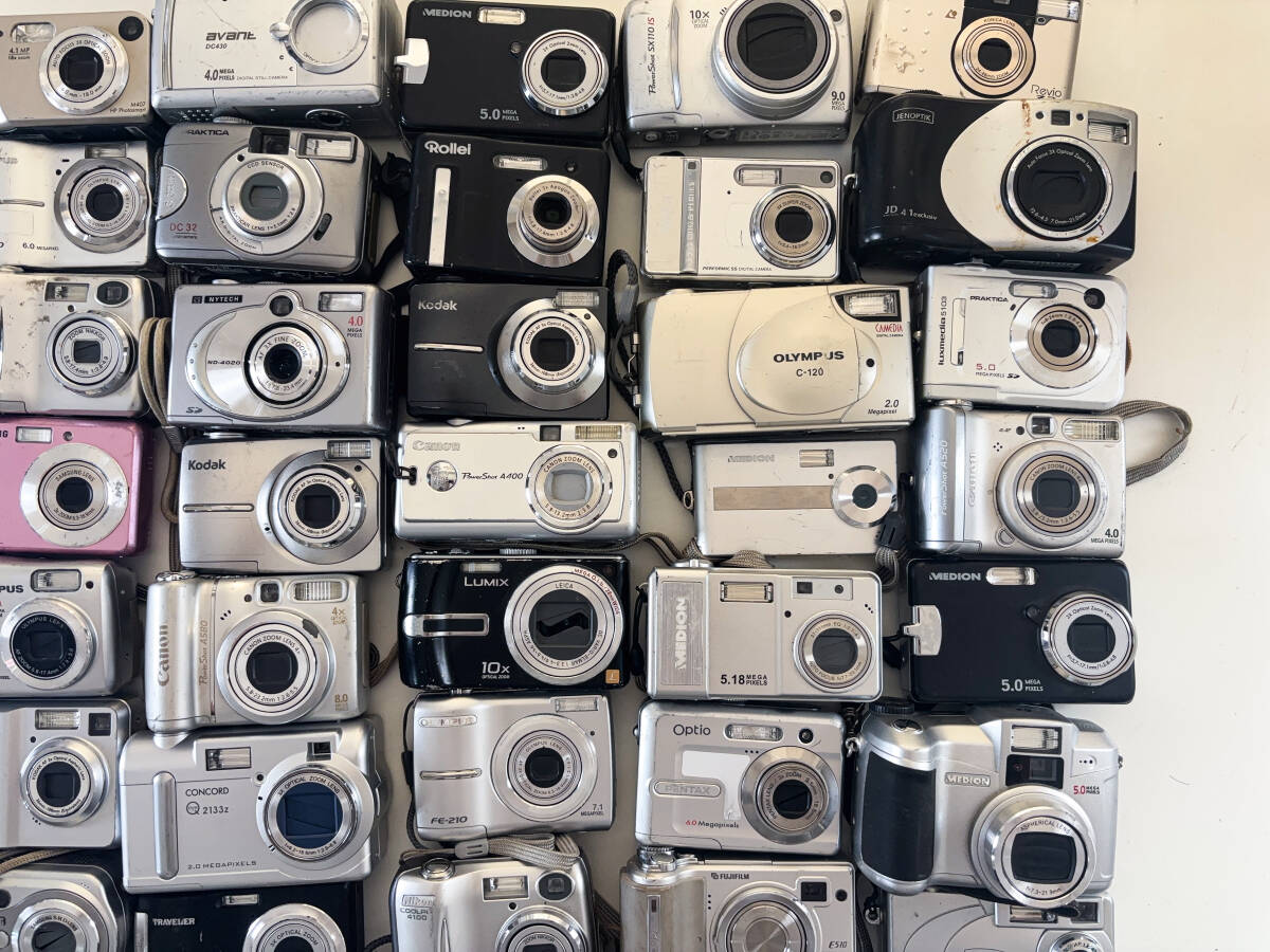 50台 ジャンクデジカメ コンパクトデジタルカメラ 大量 まとめ売り まとめ セット CANON NIKON KODAK OLYMPUS FUJIFILM 04013④の画像3