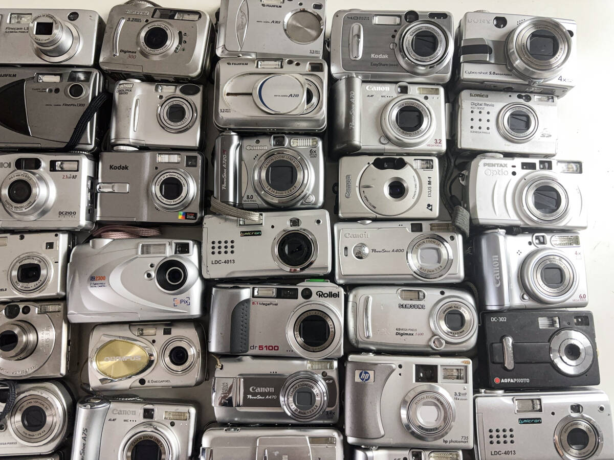 50台 ジャンクデジカメ コンパクトデジタルカメラ 大量 まとめ売り まとめ セット CANON NIKON KODAK OLYMPUS FUJIFILM 04013⑥_画像3