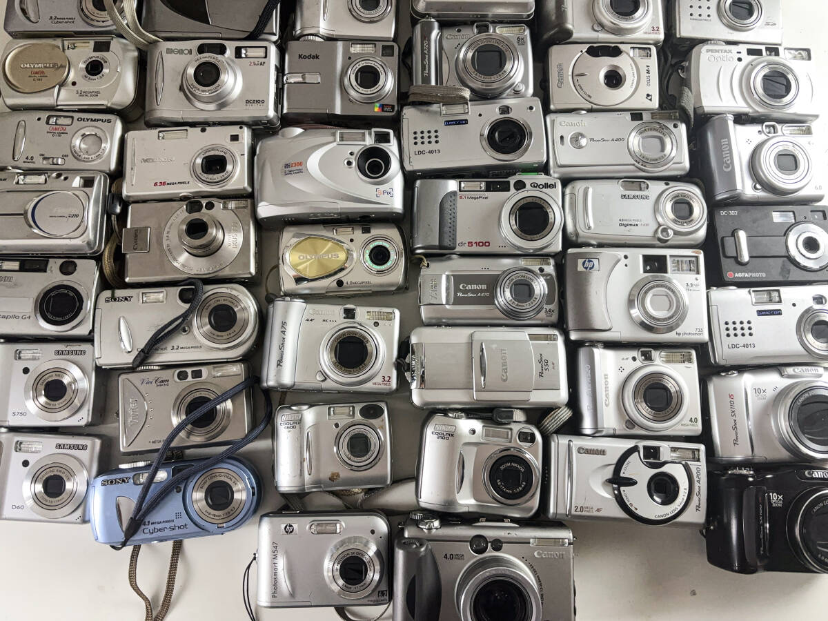50台 ジャンクデジカメ コンパクトデジタルカメラ 大量 まとめ売り まとめ セット CANON NIKON KODAK OLYMPUS FUJIFILM 04013⑥_画像4