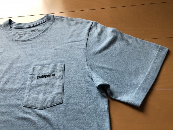 パタゴニア Patagonia P-6ラベル ポケット レスポンシビリ Tシャツ Sサイズ ブルー 胸ポケット　P-6 Label Pocket Responsibili Tee_画像4