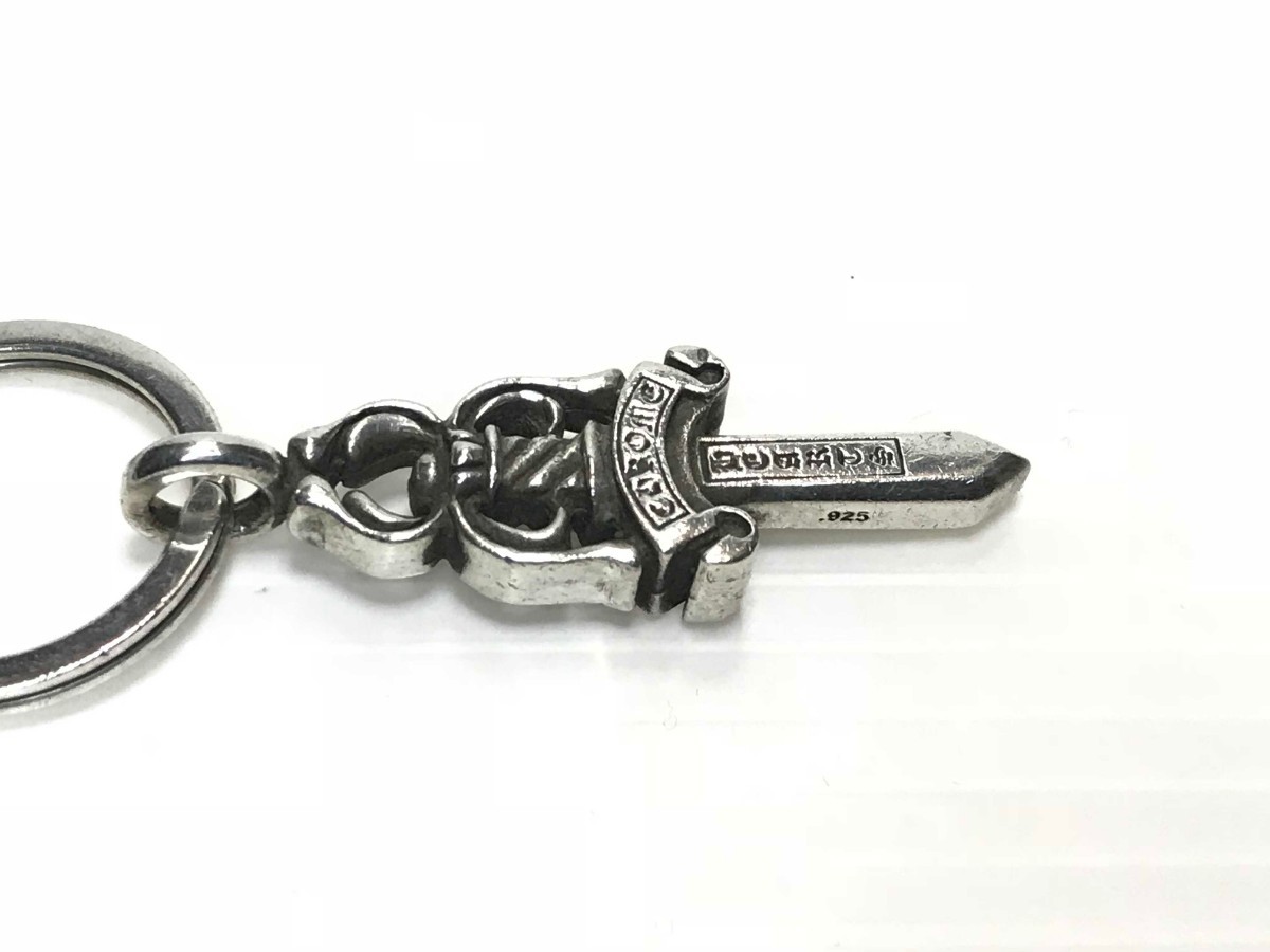 正規品☆クロムハーツ☆ Chrome Hearts ダブルダガー / キーリング/ラージダガー/ネックレストップ 925 Sterling Silver/良品の画像3