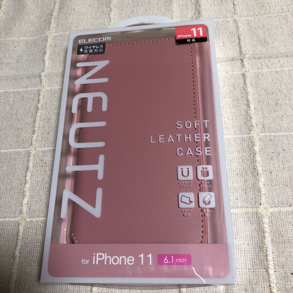 ELECOM エレコム iPhone 11 手帳型ケース ピンク PM-A19CPLFY2PN NEUTZ ソフトレザーケースの画像1
