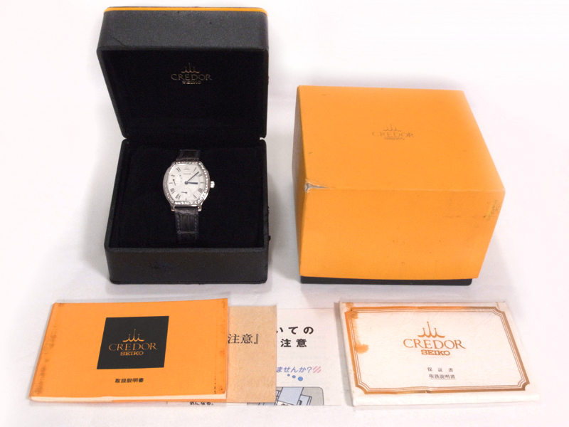 1990年頃 ビンテージ セイコー■クレドール ダイヤベゼル 手巻■4S79 メンズ＆レディース 腕時計の画像4