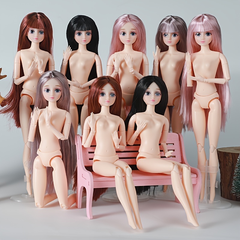 着せ替え人形 1/6スケール 女性 バービー人形 ボディ 全身 30cm 汎用 ピンク色 素体 交換 関節可動 ドール フィギュア t85の画像5
